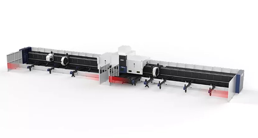 Macchina ad alta velocità per il taglio laser di tubi pesanti, con sistema 3+1 completamente flottante